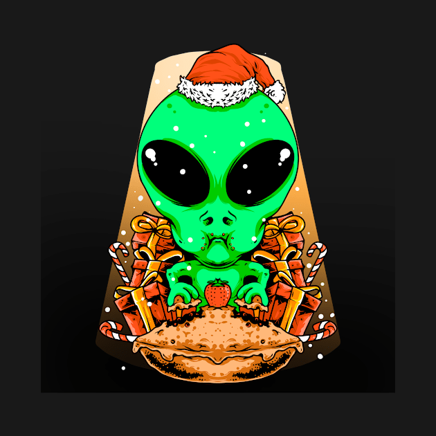 Christmas Alien by phsycartwork