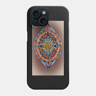 mandala, mandorla in warm tones Phone Case