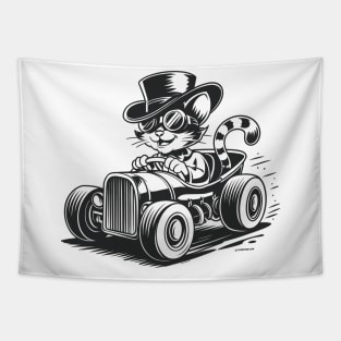 Hot Rod Cat Tapestry