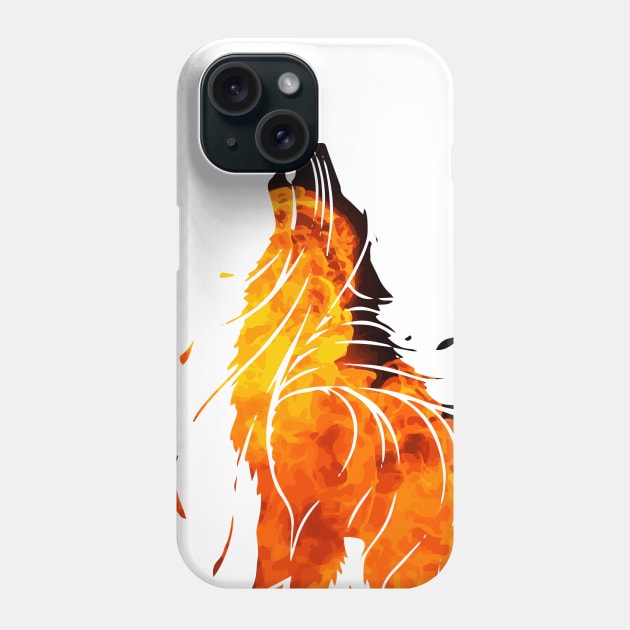 Fire wolf - Fenrir Loki's son Phone Case by MK3