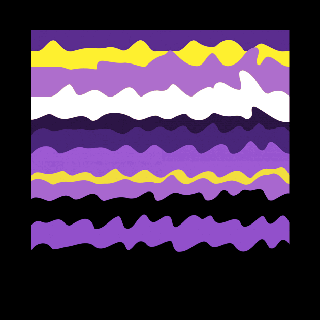 Nonbinary Pride Abstract Wavy Layered Colors by VernenInk