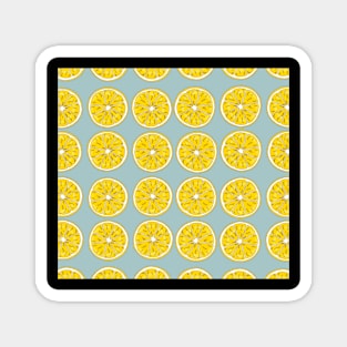 Blue lemon pattern Magnet