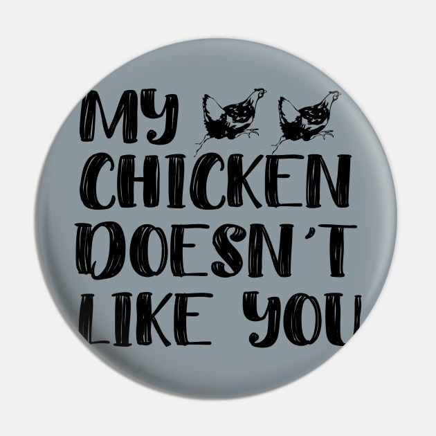 Chicken Shirt Pin by blueavocado