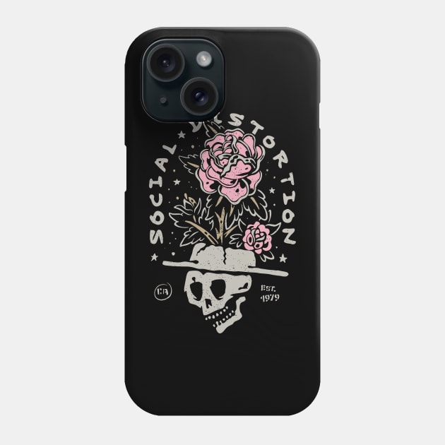 Skull Flower Womens Phone Case by Bone Perez