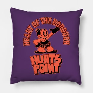 Hunts Point Bronx NYC - Comic-Style Neighborhood Vibe Pillow