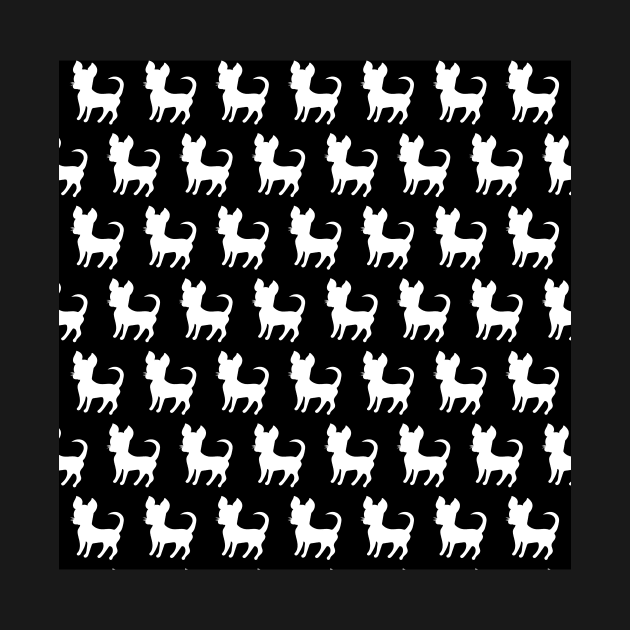 Chihuahua silhouette print (large) black and white by bettyretro