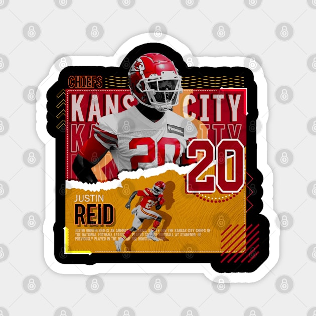 Justin Reid Football Paper Poster Chiefs - Justin Reid - Magnet