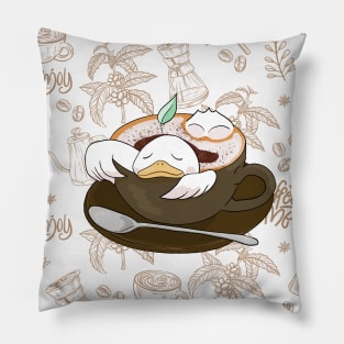 Coffee chill Doo Doo Duck Pillow