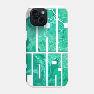 Sapporo, Japan City Map Typography - Watercolor Phone Case
