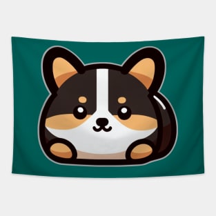 Marble Rye Cute Tricolor Corgi Loaf Tapestry