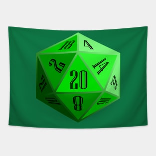 Green D20 Tapestry