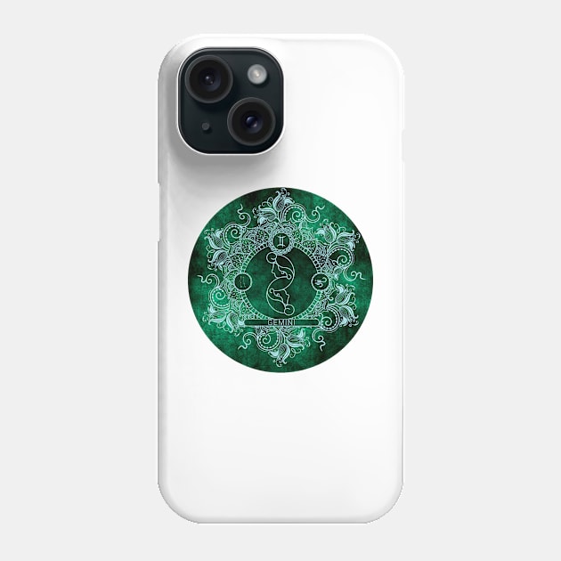 Zodiac - Mint - Gemini Phone Case by aleibanez