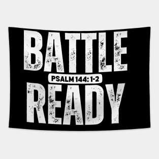 BATTLE READY Psalm 144:1-2 Tapestry