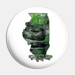 Illinois State Outline (Starved Rock State Park) Pin