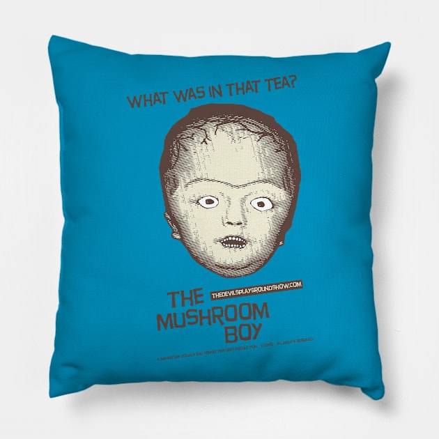 The Devil's Playground Show podcast The Mushroom Boy Pillow by The Devil's Playground Show