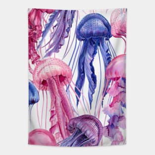 cute jellyfish Sea animals seamless pattern Tapestry