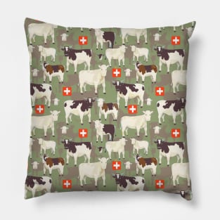 Swiss friendly cows Pillow