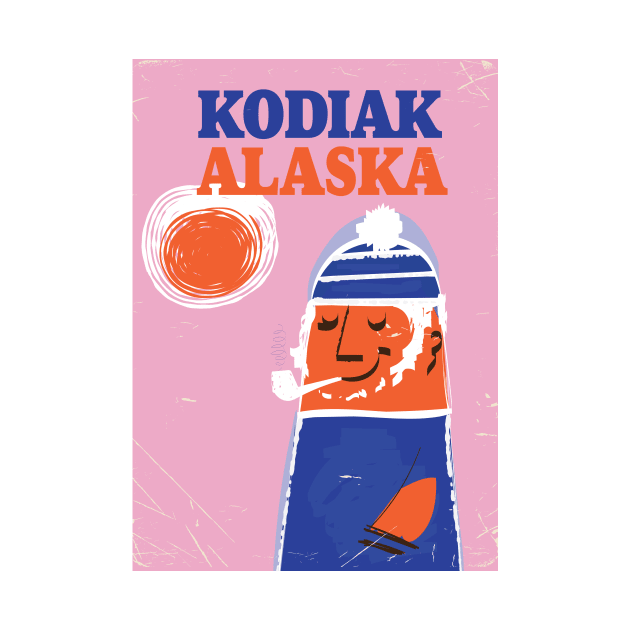 Kodiak, Alaska Fishing poster by nickemporium1