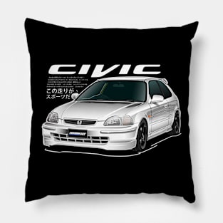 CIVIC 6th gen HATCHBACK EK EK4 EK9 JDM BLACK Pillow