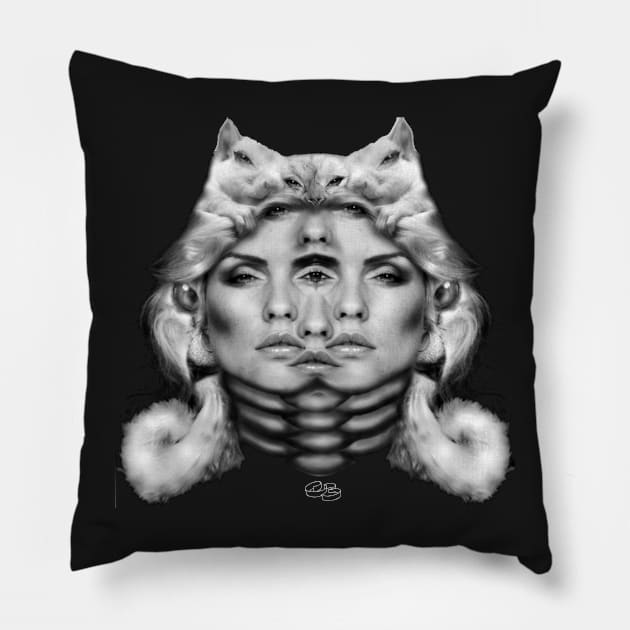 Debbie Furry Pillow by thechristianbernal