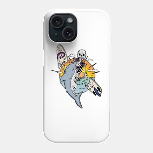 Skeleton Surfer Phone Case