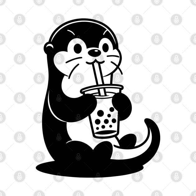 Otter Drinking Boba Tea by KayBee Gift Shop