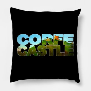 CORFE CASTLE - Ruins, Dorset, England Pillow