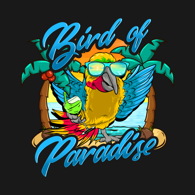 Bird Of Paradise Parrot Relaxing Beach Vacation by theperfectpresents