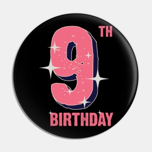 9th birthday for girls Pin