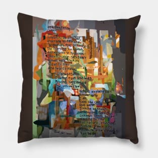 Collage Construct No. 2 with Poem Pillow