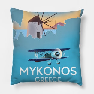 Myknonos Greece Pillow