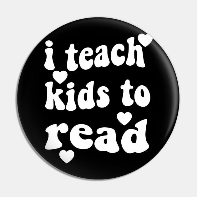 i teach kids to read  Teacher Life  Love Heart Pin by soukai