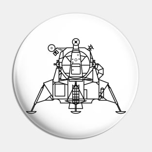 Moon Lander Cartoon Pin