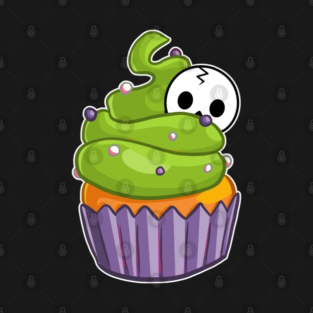 Spoopy Kawaii Cute Halloween Cupcake by Wanderer Bat