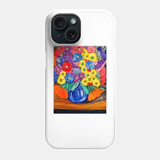 Bright and colorful abstract flowers Phone Case