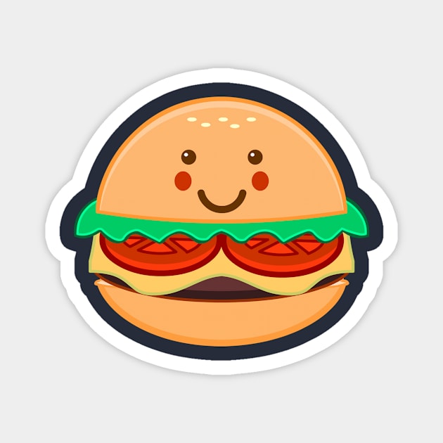 Kawaii Burger Magnet by AnishaCreations