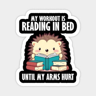 Hedgehog and reading lover shirt Magnet