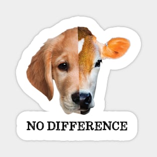 No Difference Vegan Dog Cow Magnet