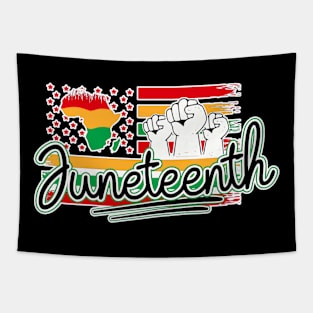 Juneteenth Flag With Raised Fist Tapestry