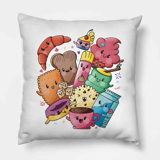 Coffee friends Pillow by Moondeea