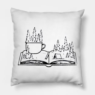 Coffee and Book Pillow