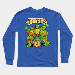 Teenage Mutant Ninja Turtles Retro Leo Men's Crewneck 50 50 Poly Long-Sleeve T-Shirt - Special Order