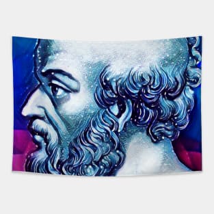 Eratosthenes of Cyrene Snowy Portrait | Eratosthenes of Cyrene Artwork 13 Tapestry