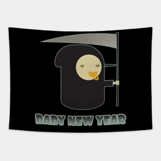 Grim Reaper Baby New Year Tapestry