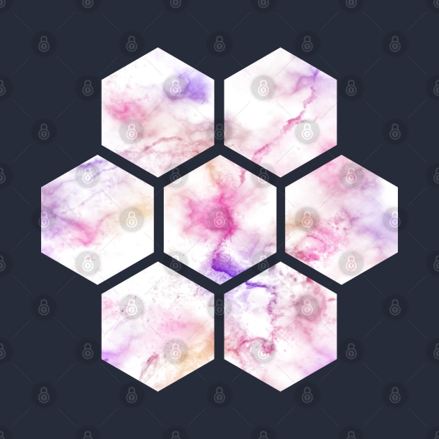 Marble Honeycomb | Purple Pink Gold by Wintre2