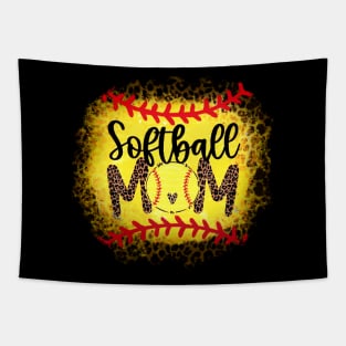 Softball Mom   Leopard Softball Mom Tapestry