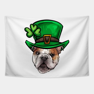 St Patricks Day Bulldog Tapestry