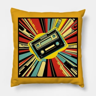 Vintage Retro Music 80s Audio Cassette Tape 085 Pillow