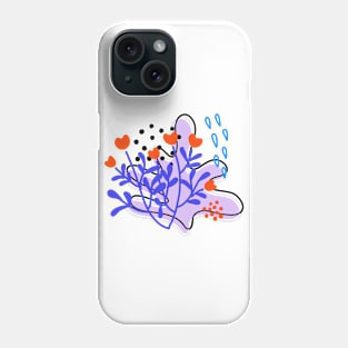 Abstract flower print Phone Case