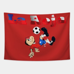 La Roja Chilean Soccer shirt with Condorito! Tapestry